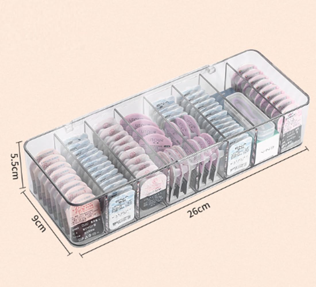 Amazon.co.jp: DIFEIUKI コンタクト収納ケース 蓋付き 8格仕切り